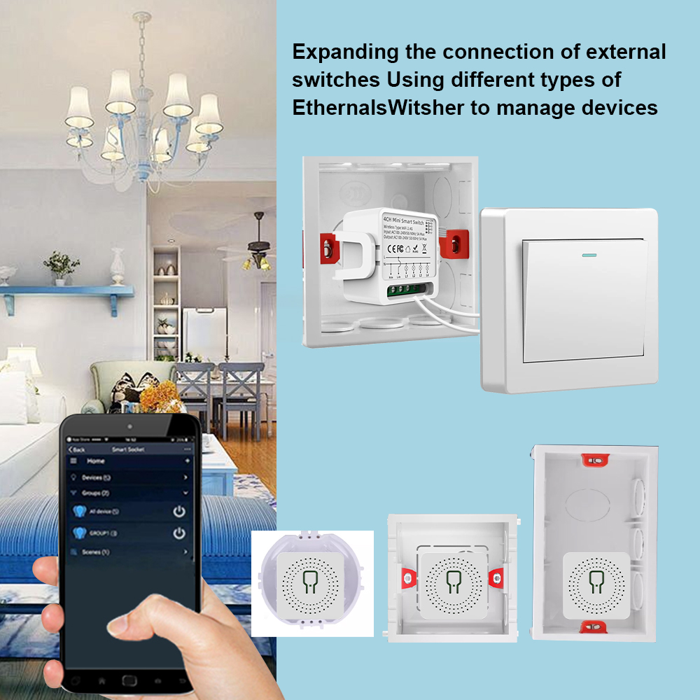 Tuya WiFi Smart Switch 1/2/3/4 - огляд і ціна Tuya 4 Channel