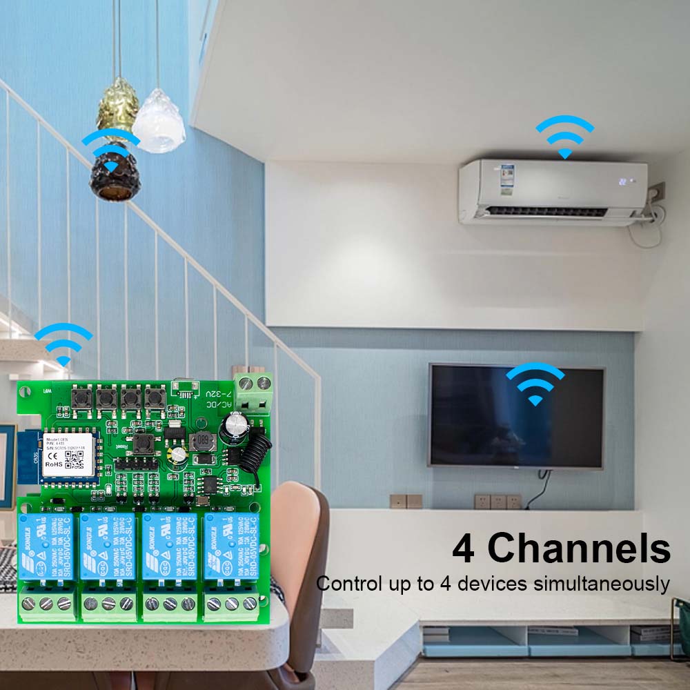 Smart Remote Control Wifi Swit - огляд і ціна Tuya 4 Channel